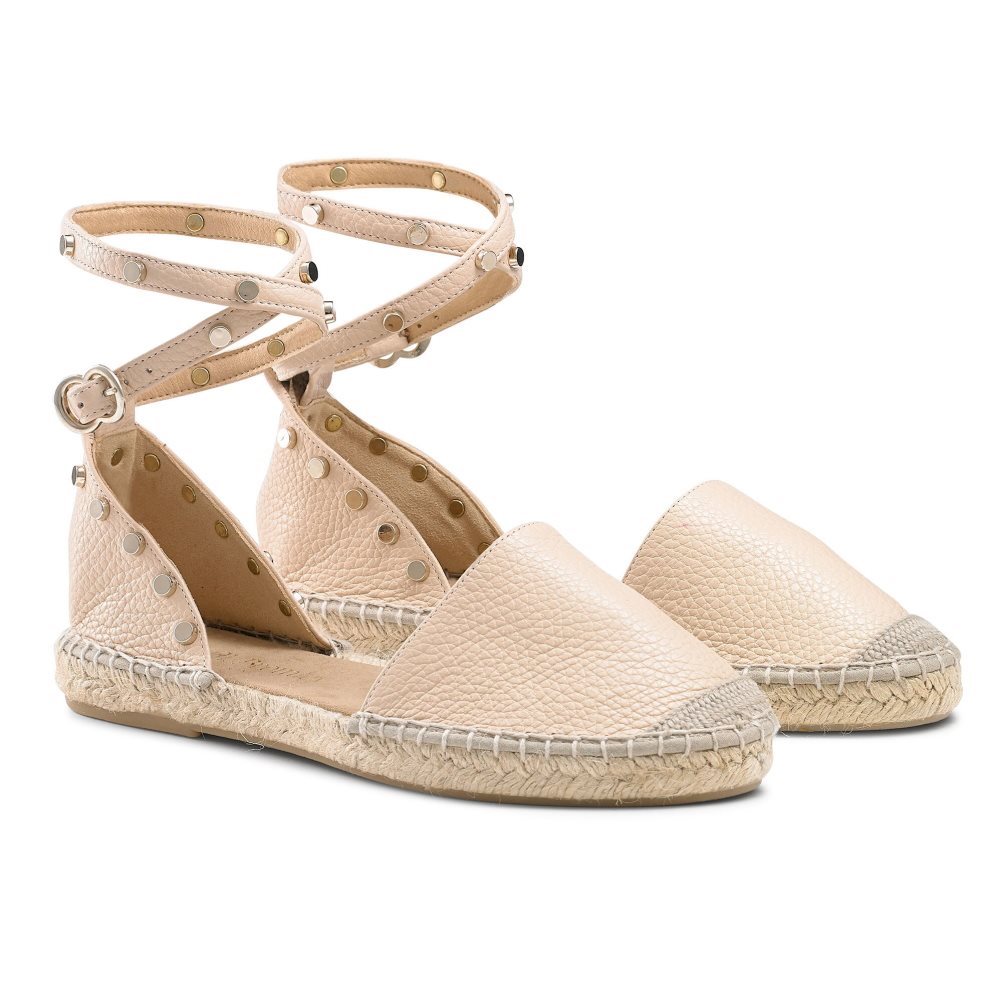 Russell & Bromley Coin Wrap Ankle Wrap Platta Sandaler Dam Rosa | QGLYD-7084