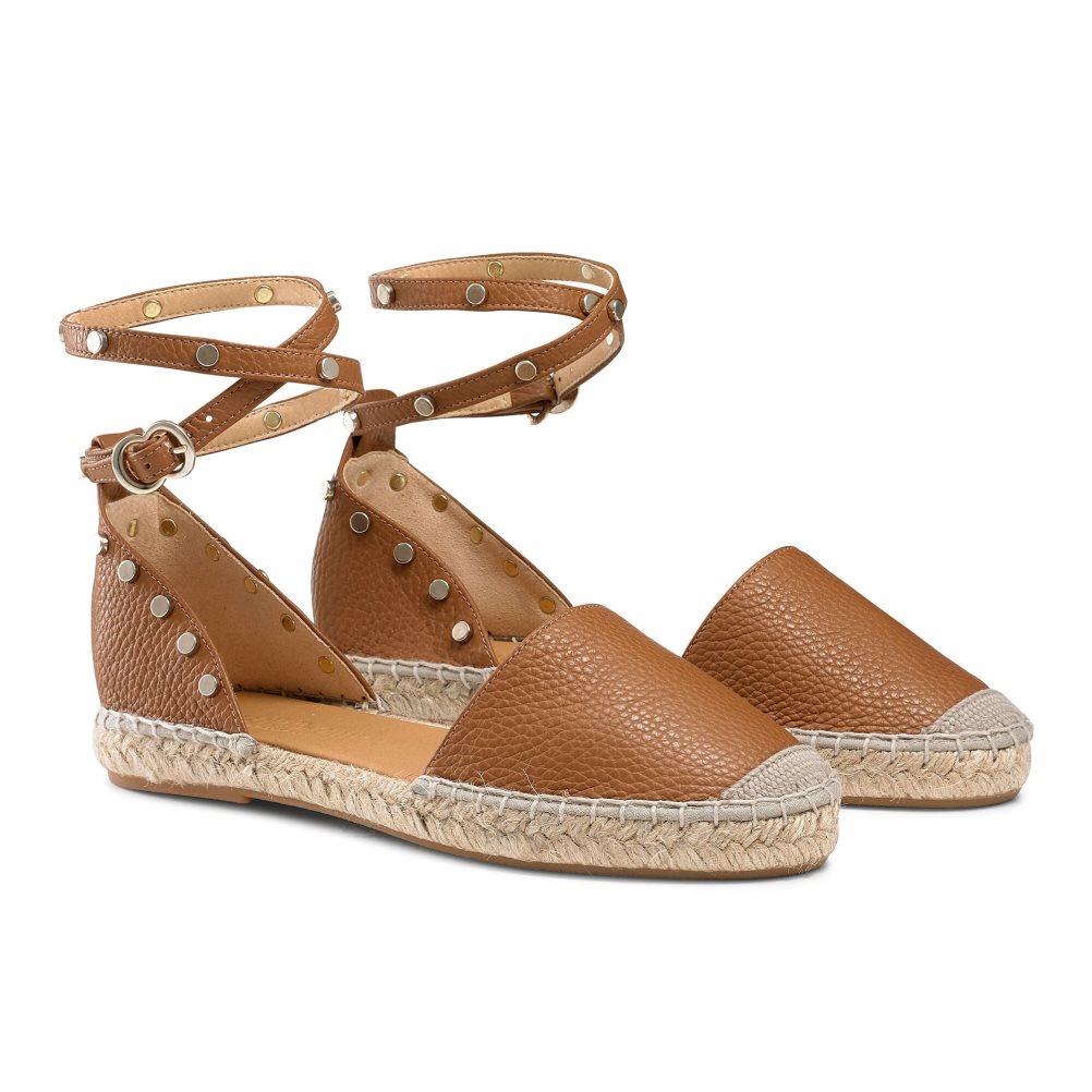 Russell & Bromley Coin Wrap Ankle Wrap Platta Sandaler Dam Bruna | RKNIV-0953