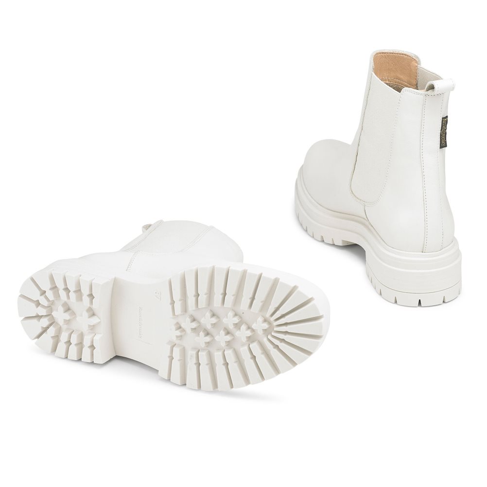 Russell & Bromley Company Combat Chelsea Stövlar Dam Vita | LXVAJ-4170