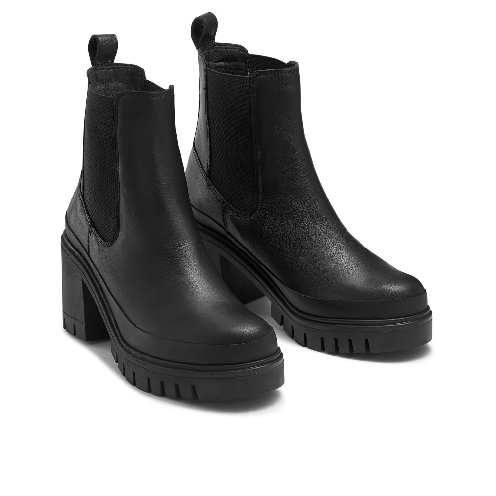 Russell & Bromley Company Hi Klackar Combat Chelsea Stövlar Dam Svarta | AMTPN-4901