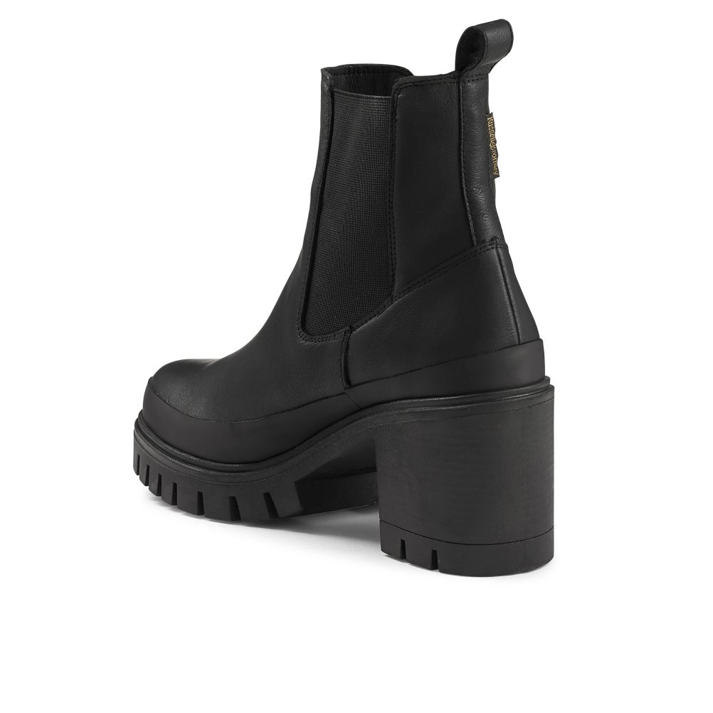 Russell & Bromley Company Hi Klackar Combat Chelsea Stövlar Dam Svarta | AMTPN-4901