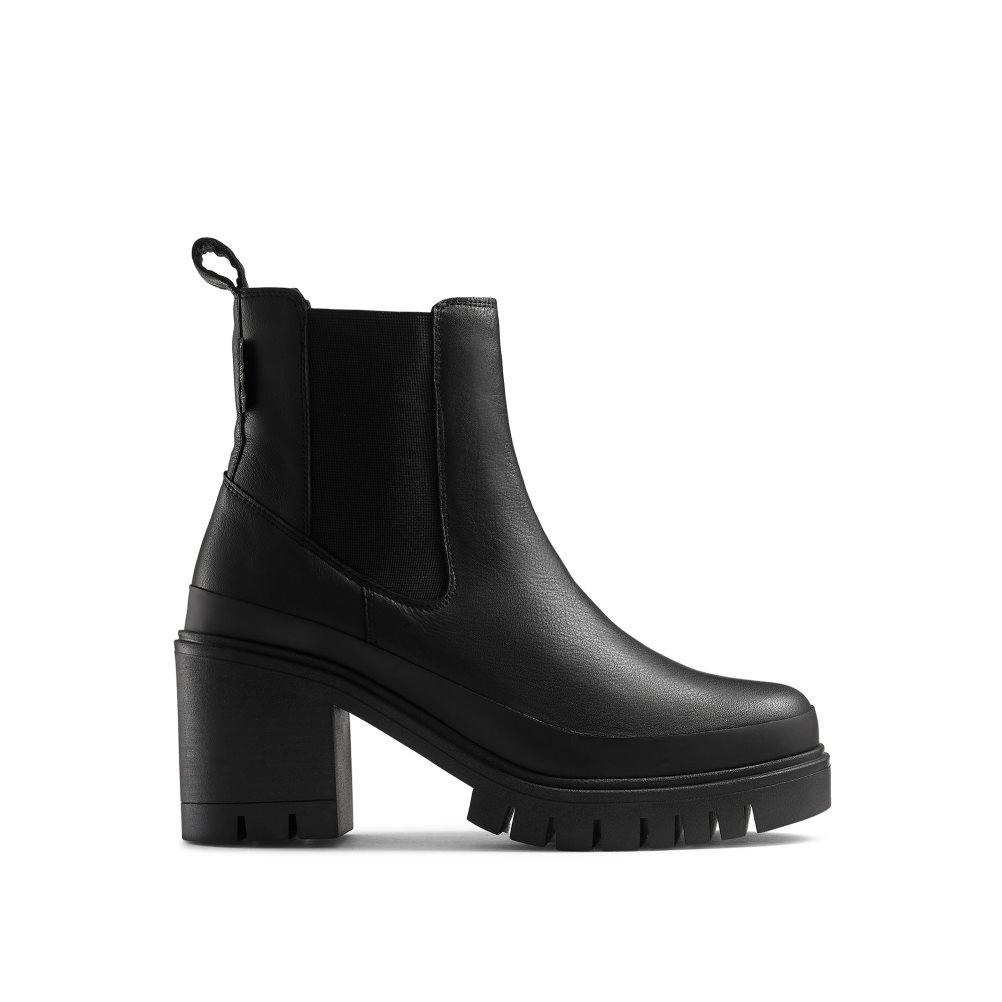 Russell & Bromley Company Hi Klackar Combat Chelsea Stövlar Dam Svarta | AMTPN-4901