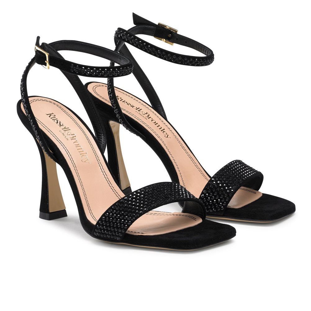 Russell & Bromley Cosmo+ Snörade Sandaler Klack Dam Svarta | SFEVZ-2675