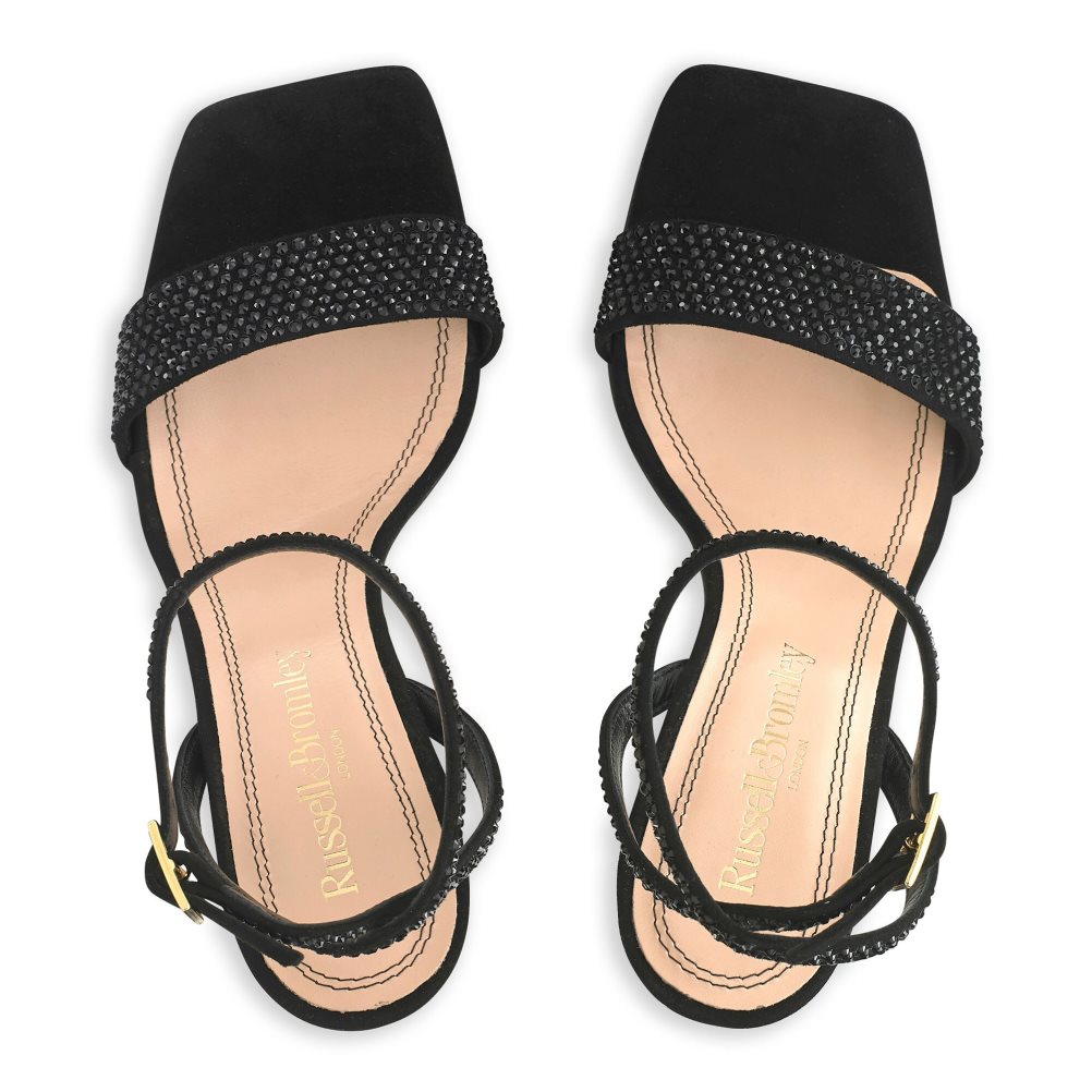 Russell & Bromley Cosmo+ Snörade Sandaler Klack Dam Svarta | SFEVZ-2675