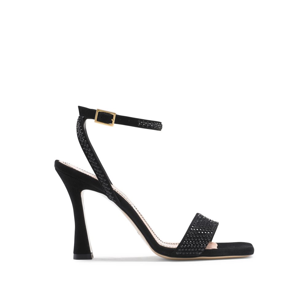 Russell & Bromley Cosmo+ Snörade Sandaler Klack Dam Svarta | SFEVZ-2675