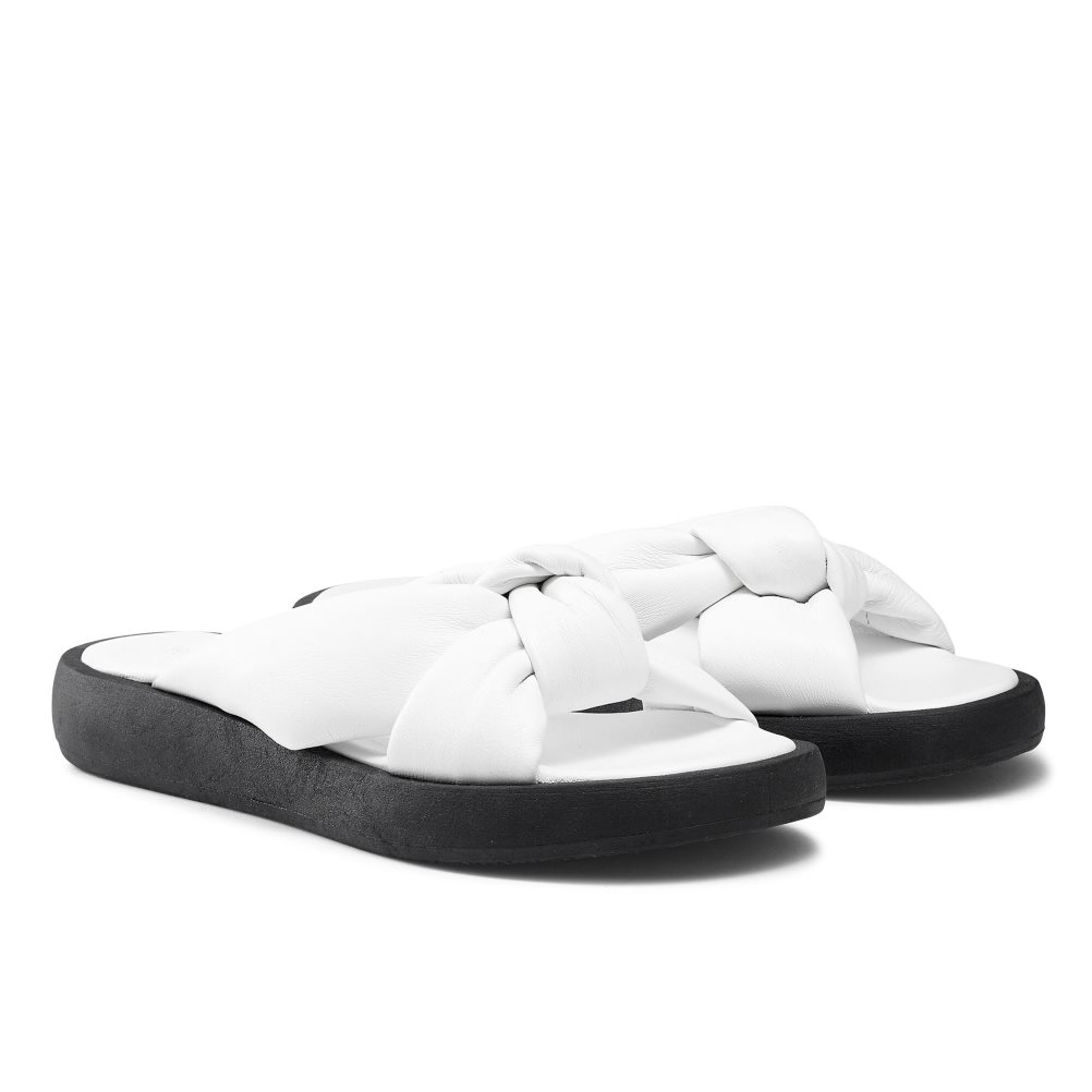 Russell & Bromley Dallas Knot Platta Sandaler Dam Vita | HUDJF-8236