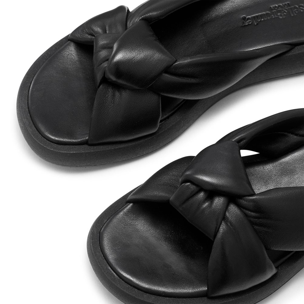 Russell & Bromley Dallas Knot Platta Sandaler Dam Svarta | NPFYQ-3520