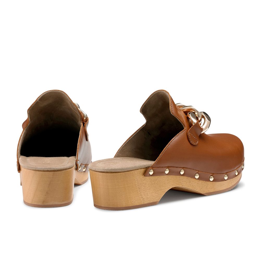 Russell & Bromley Dellabosco Chain Closed Tå Mules Skor Dam Bruna | WCTLG-6359