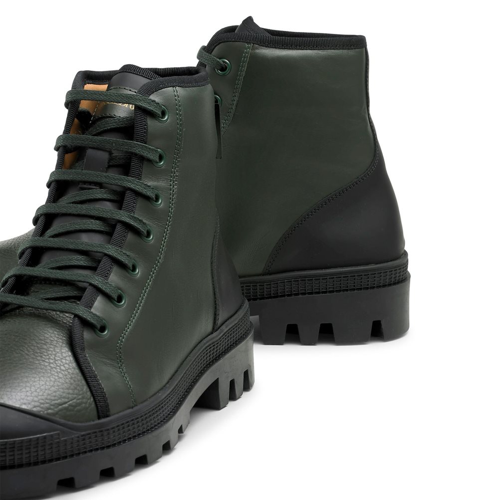 Russell & Bromley Diego Spets Up Ankelboots Herr Olivgröna | AGHQN-8671