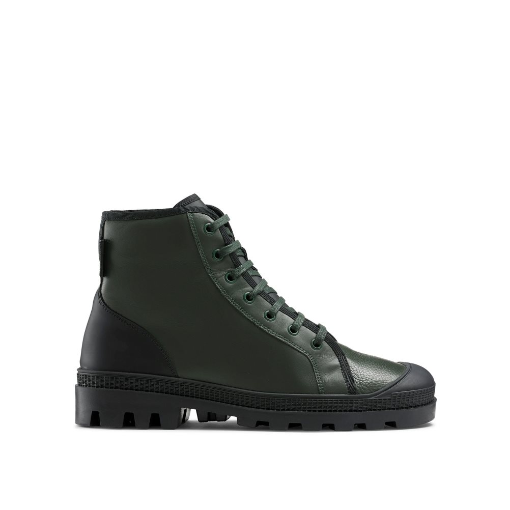 Russell & Bromley Diego Spets Up Ankelboots Herr Olivgröna | AGHQN-8671