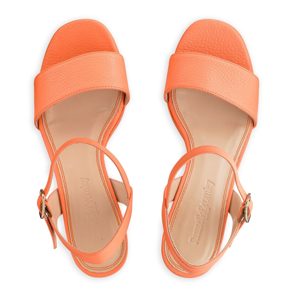 Russell & Bromley Discoqueen Platform Sandaler Klack Dam Orange | OGDIZ-3784