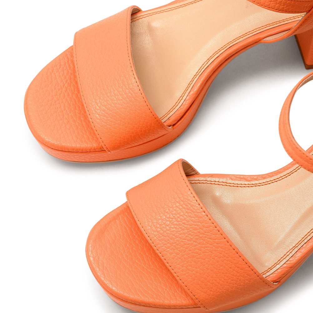 Russell & Bromley Discoqueen Platform Sandaler Klack Dam Orange | OGDIZ-3784