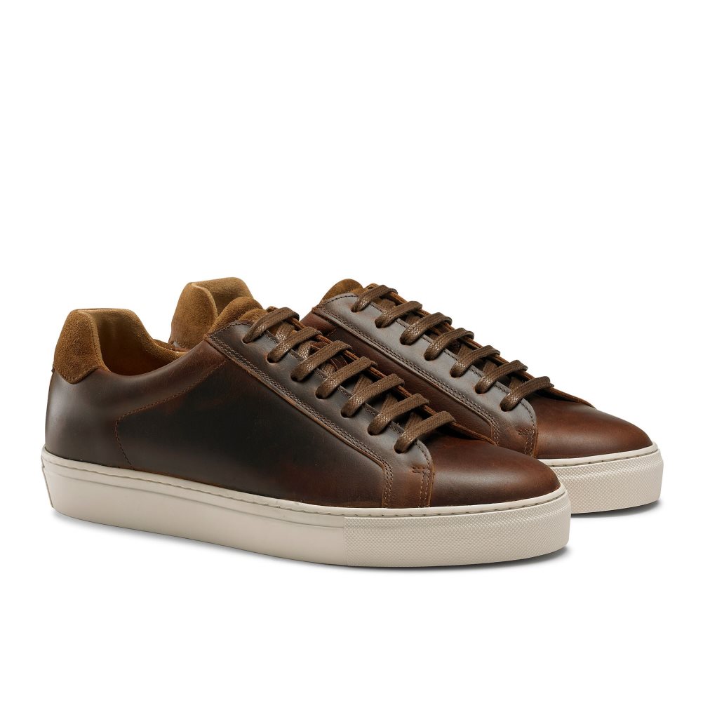 Russell & Bromley Downfield Derby Spets Up Sneakers Herr Mörkbruna | FYTUB-5981
