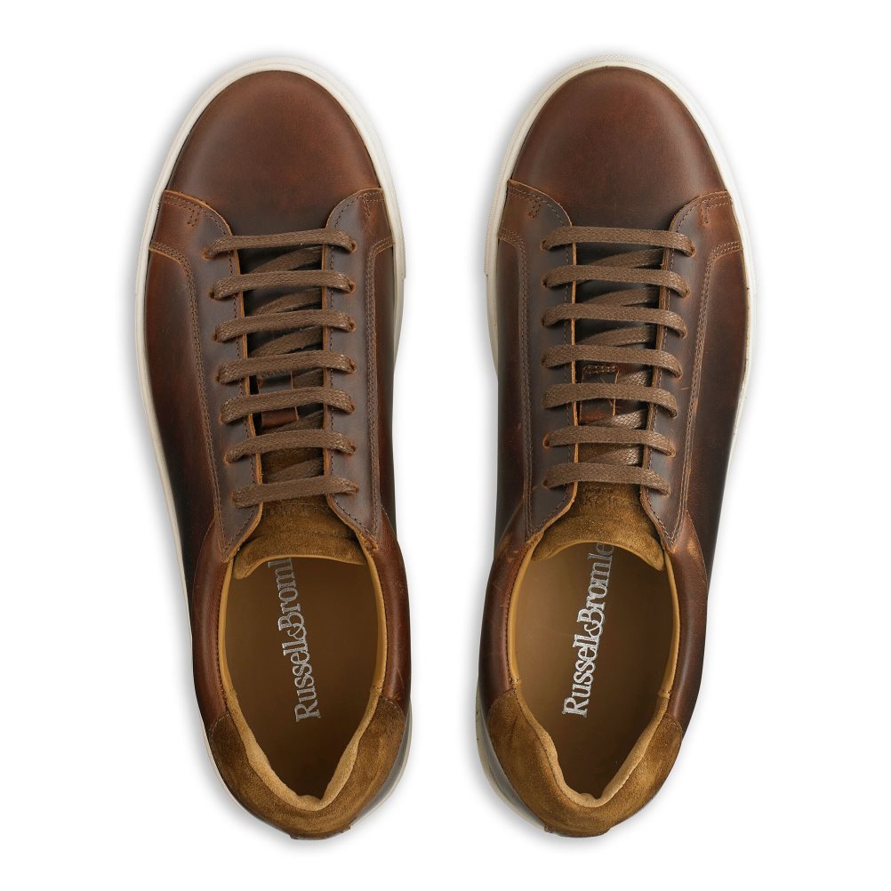 Russell & Bromley Downfield Derby Spets Up Sneakers Herr Mörkbruna | FYTUB-5981