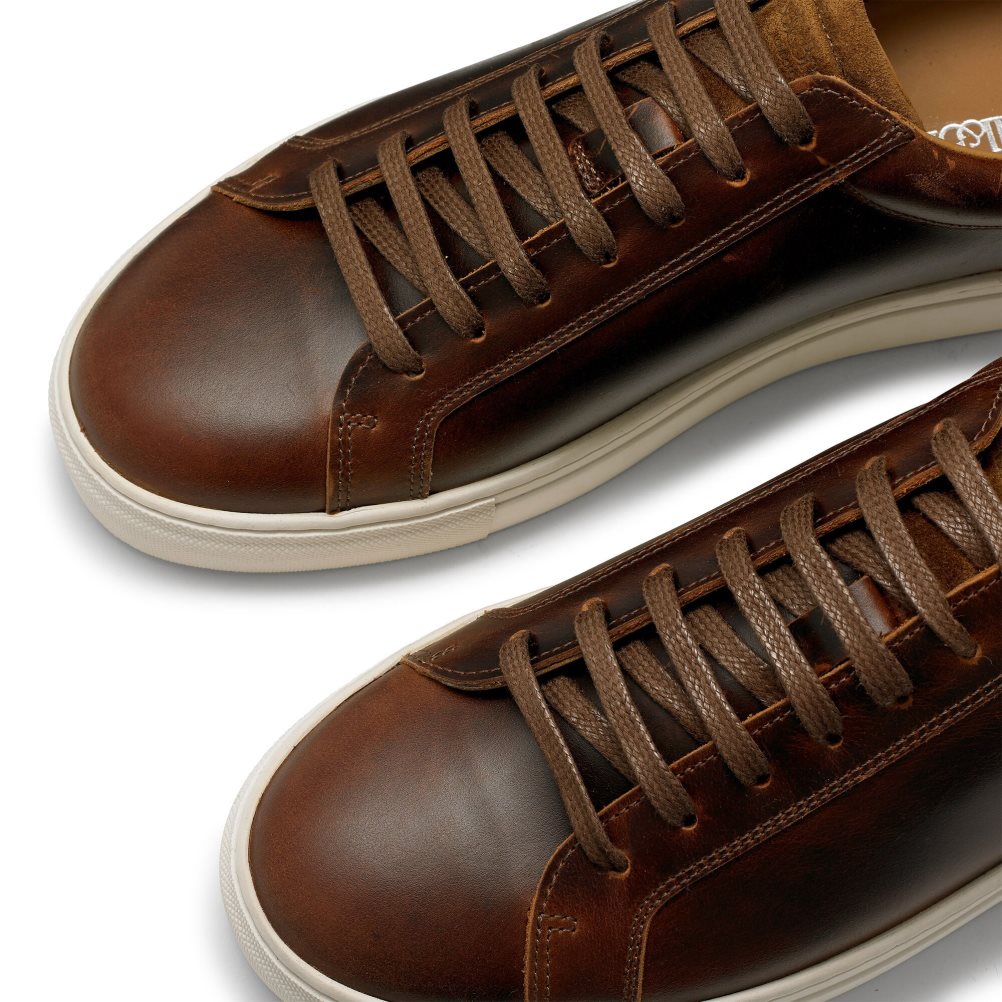 Russell & Bromley Downfield Derby Spets Up Sneakers Herr Mörkbruna | FYTUB-5981