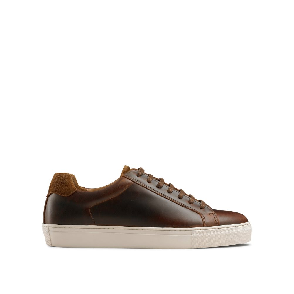 Russell & Bromley Downfield Derby Spets Up Sneakers Herr Mörkbruna | FYTUB-5981