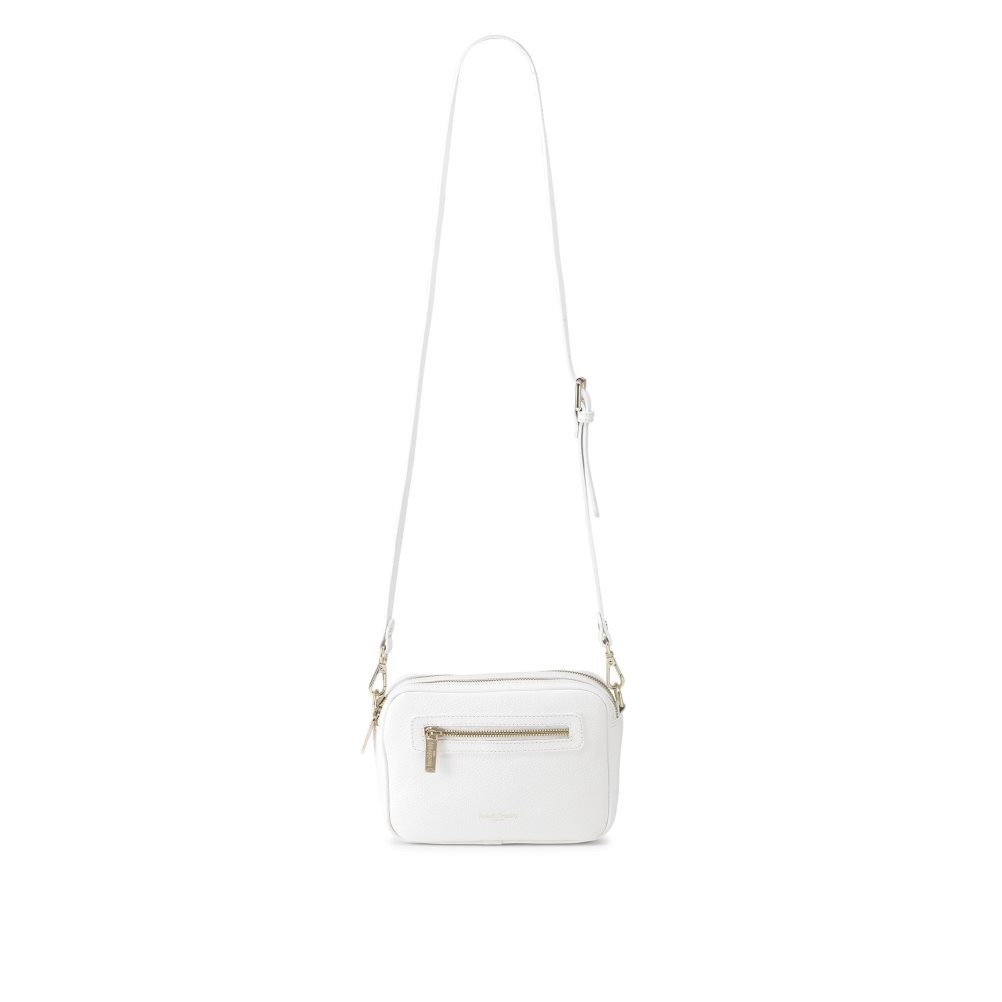 Russell & Bromley Dynamic Triple Zip Camera Crossbody Väska Dam Vita | NHLVB-0983