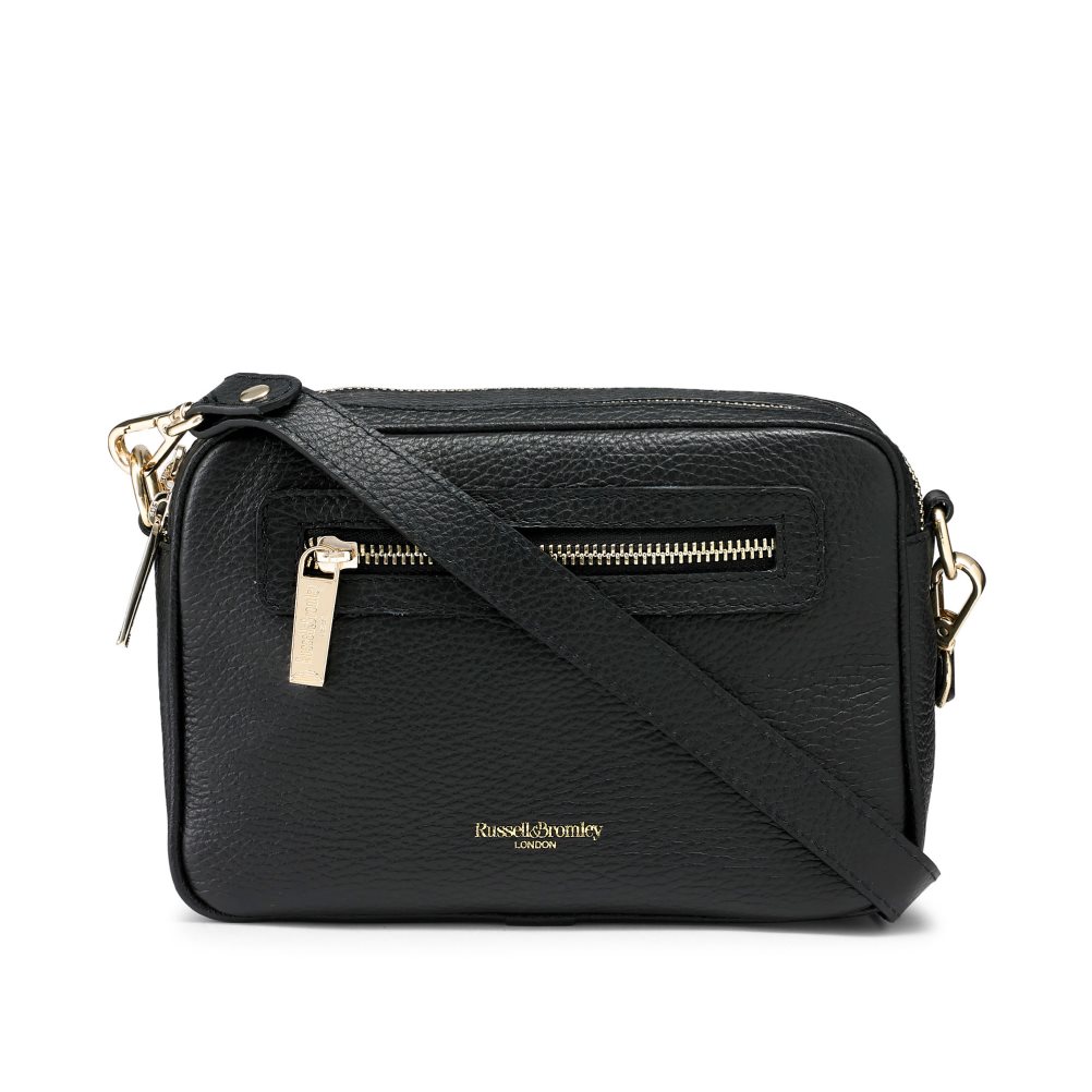 Russell & Bromley Dynamic Triple Zip Camera Crossbody Väska Dam Svarta | VYSDP-8326