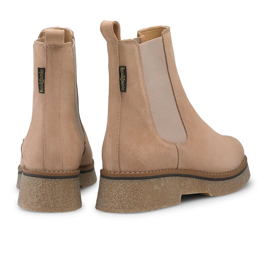 Russell & Bromley Eden Crepe Chelsea Stövlar Dam Ljusbruna | FOSKP-2540
