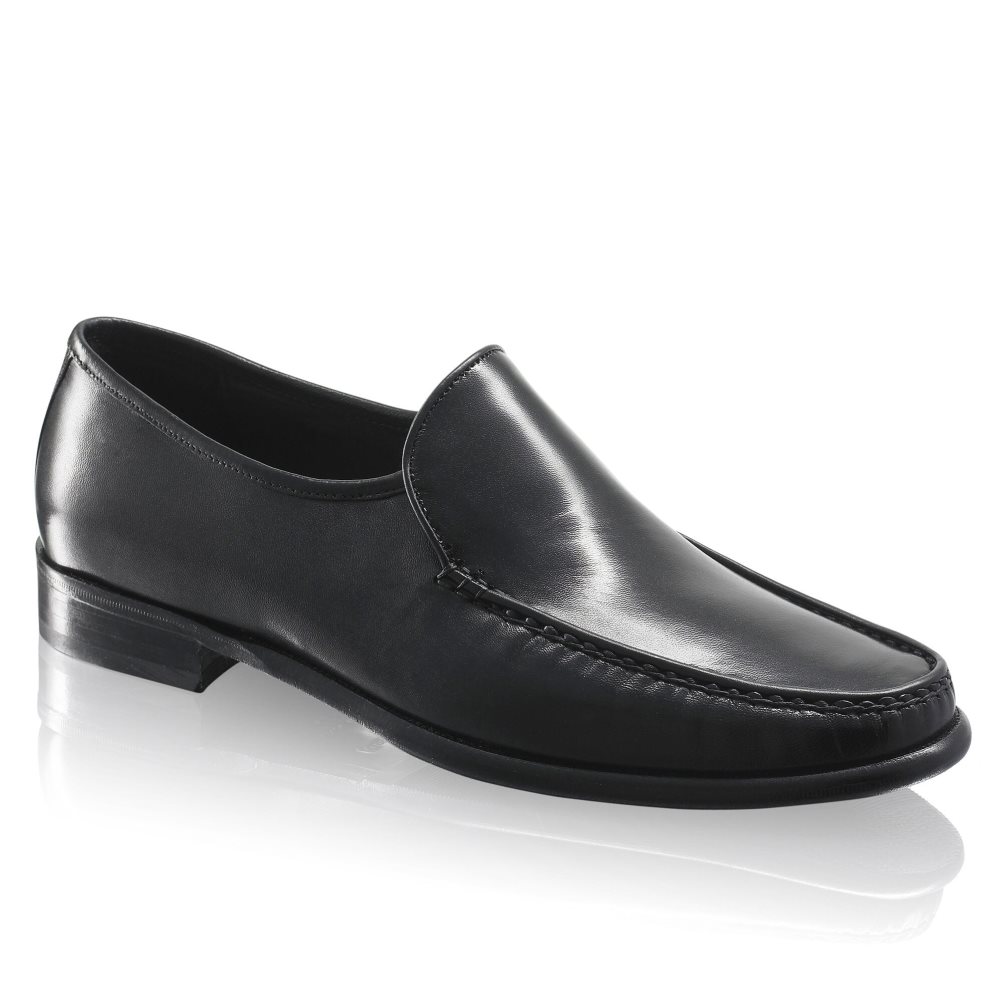 Russell & Bromley Elba Plain Vamp Formella Skor Herr Svarta | KFEVR-9756