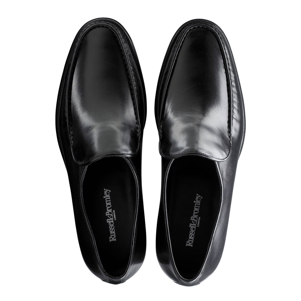Russell & Bromley Elba Plain Vamp Formella Skor Herr Svarta | KFEVR-9756