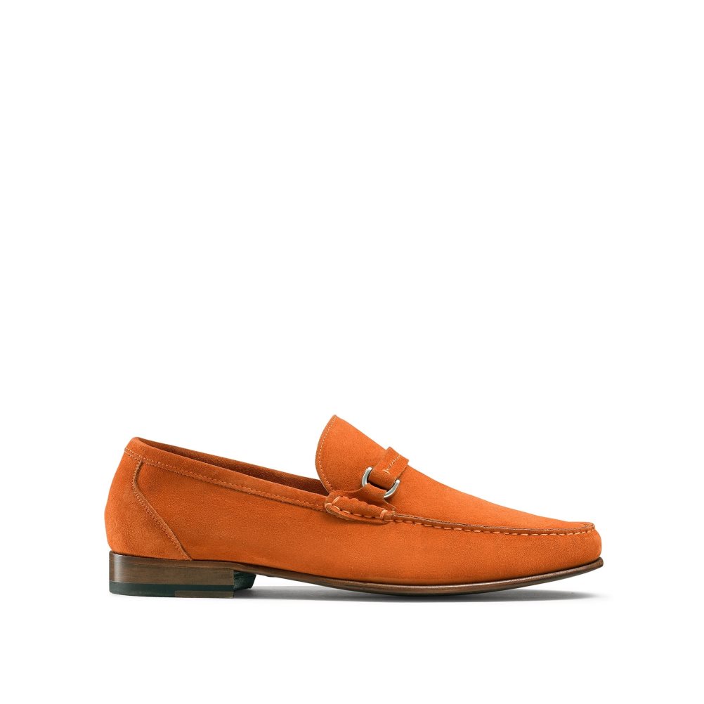 Russell & Bromley Elite Slip On Mockasiner Herr Orange | SJPBO-9021