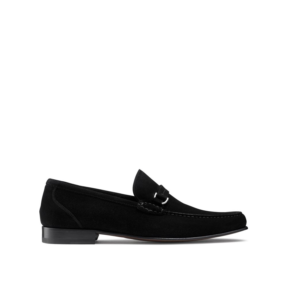 Russell & Bromley Elite Slip On Mockasiner Herr Svarta | TMZXN-2987