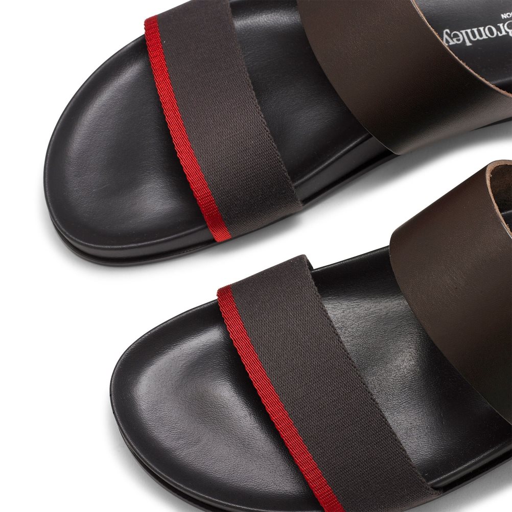 Russell & Bromley Fab Line Footbed Sandaler Herr Choklad | FTECJ-6032