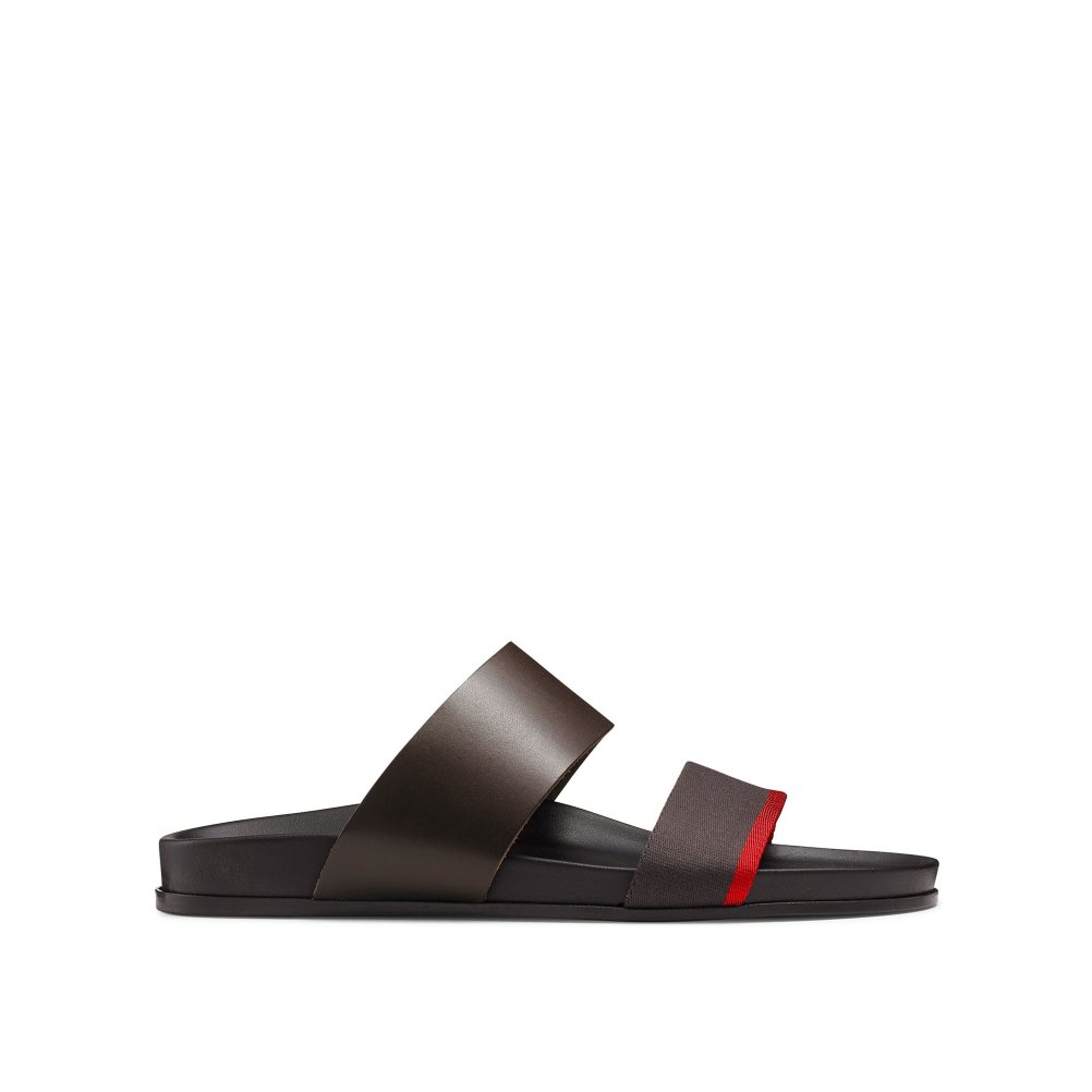 Russell & Bromley Fab Line Footbed Sandaler Herr Choklad | FTECJ-6032