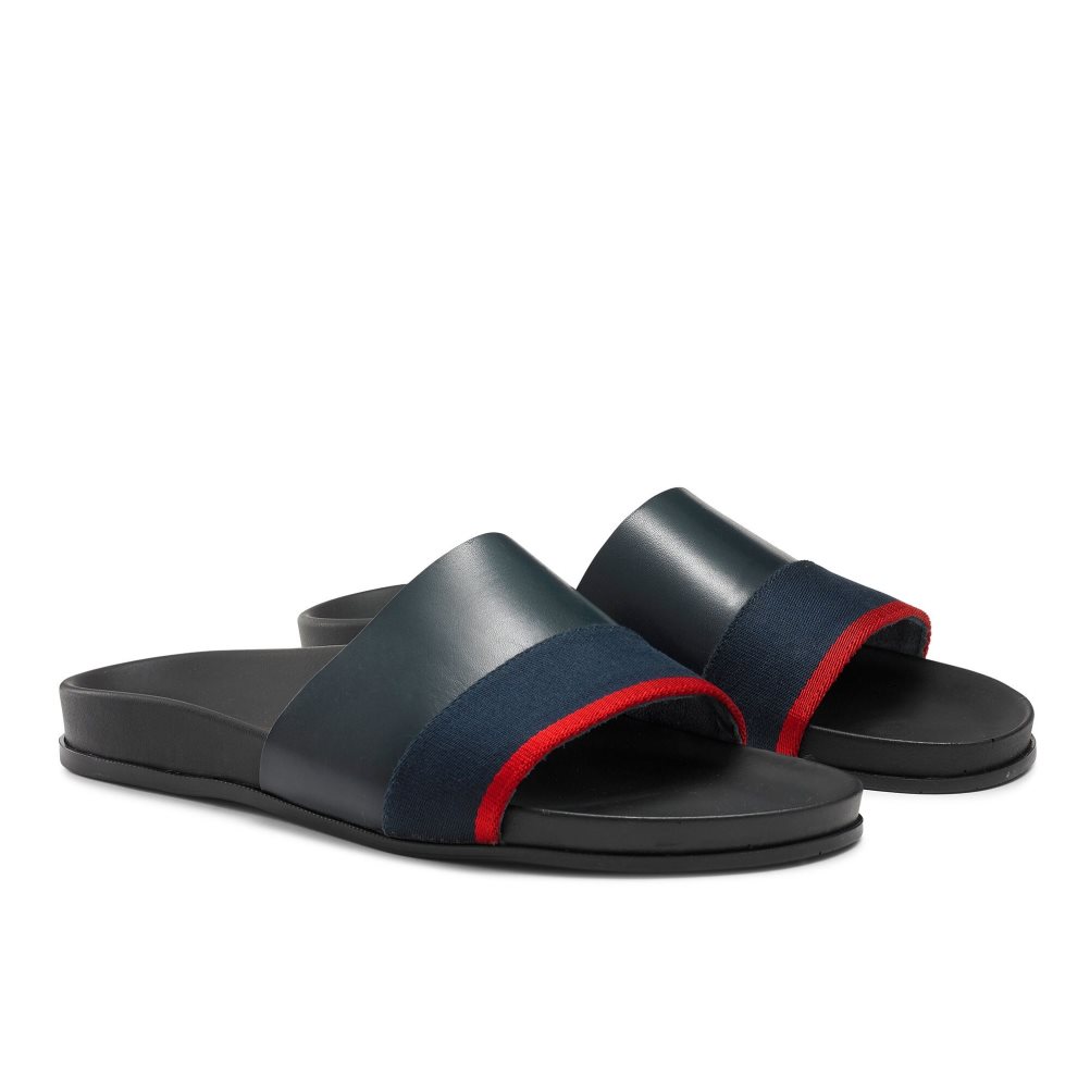 Russell & Bromley Fab Slip Badtofflor Herr Marinblå | YHBPD-9807