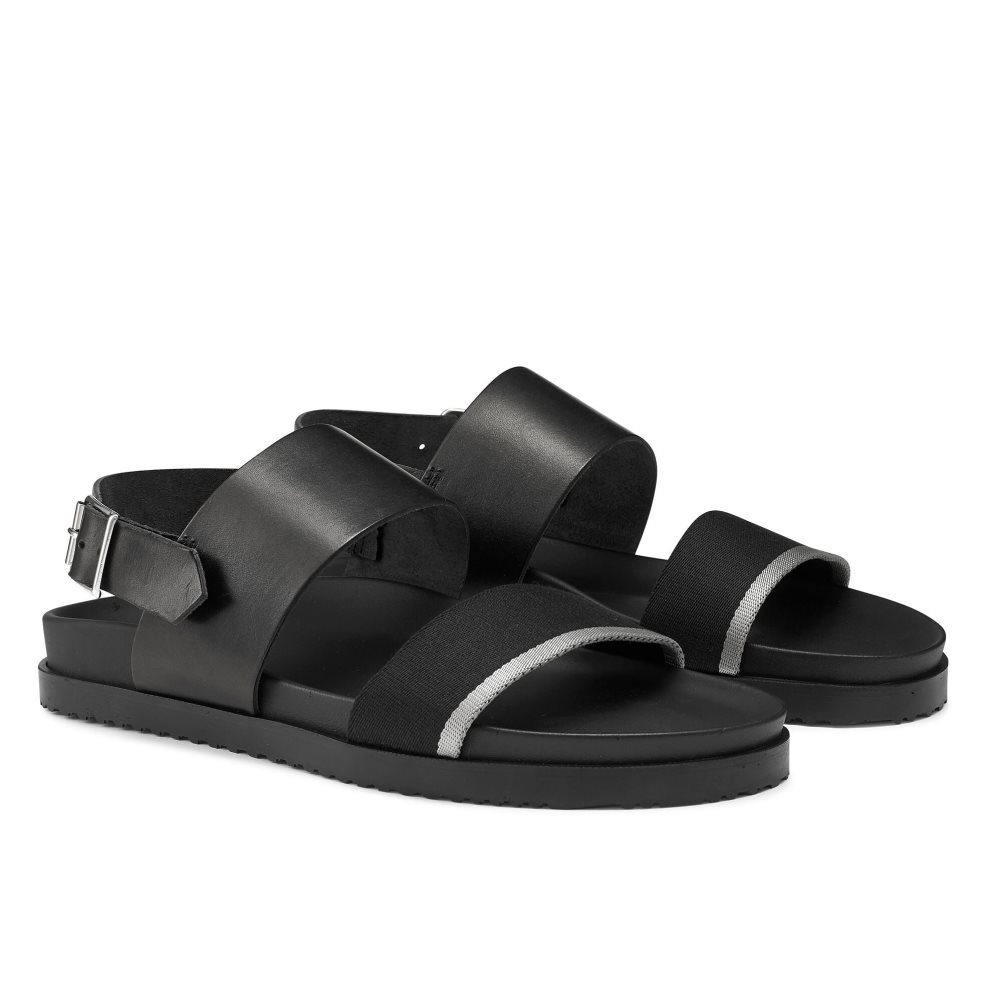 Russell & Bromley Fab Track Back-Sandaler Med Rem Herr Svarta | DAKLF-2734