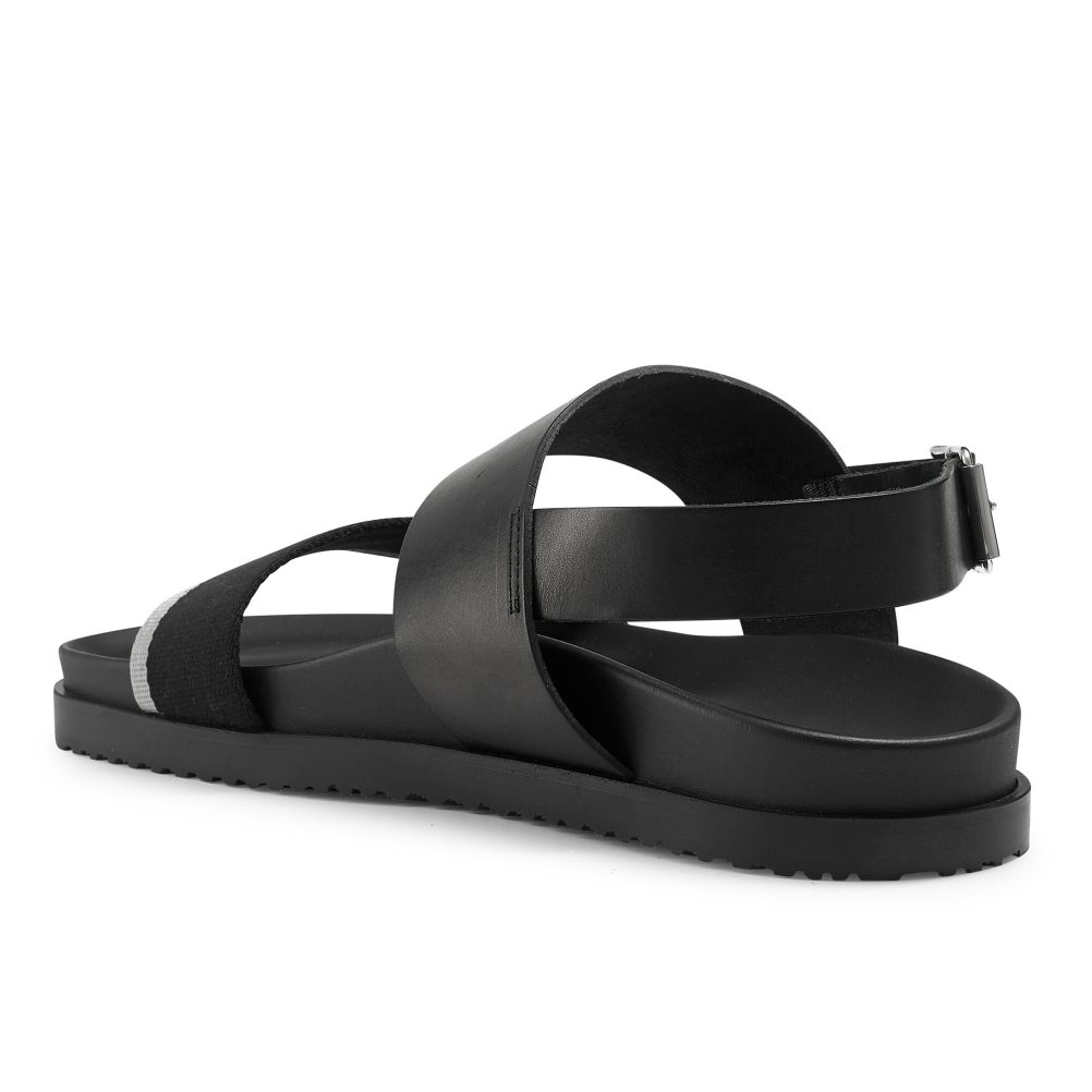 Russell & Bromley Fab Track Back-Sandaler Med Rem Herr Svarta | DAKLF-2734