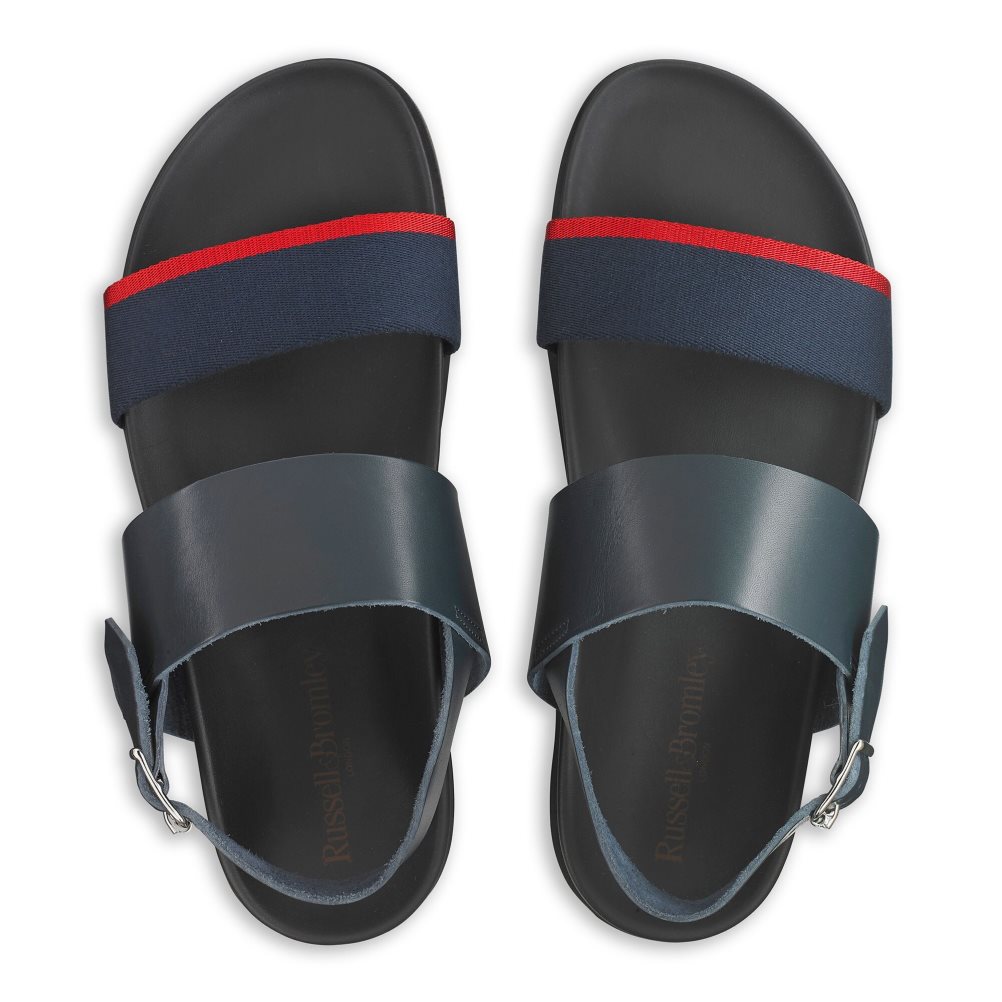 Russell & Bromley Fab Track Back-Sandaler Med Rem Herr Marinblå | JYROU-8160
