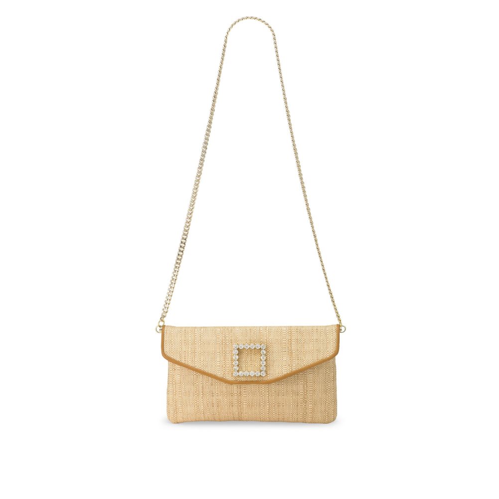 Russell & Bromley Fairytale Envelope Clutch Väska Dam Khaki | ZCLGT-5094