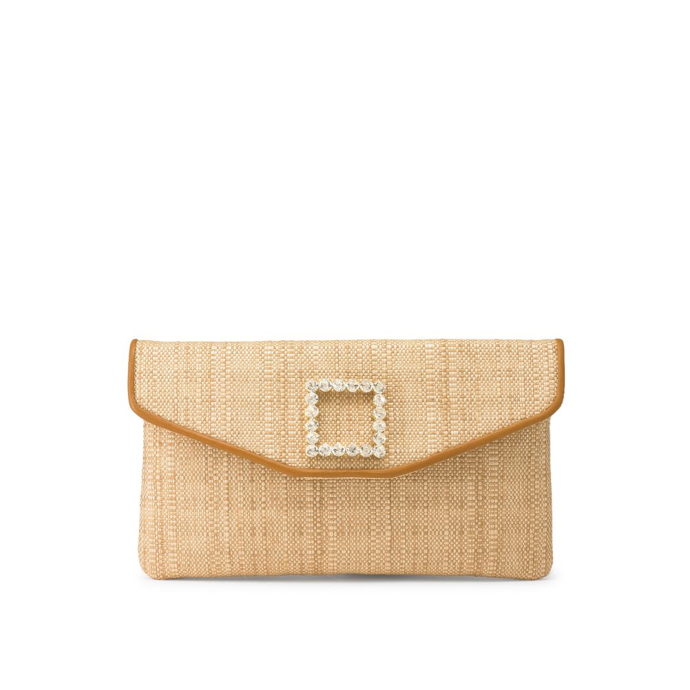 Russell & Bromley Fairytale Envelope Clutch Väska Dam Khaki | ZCLGT-5094