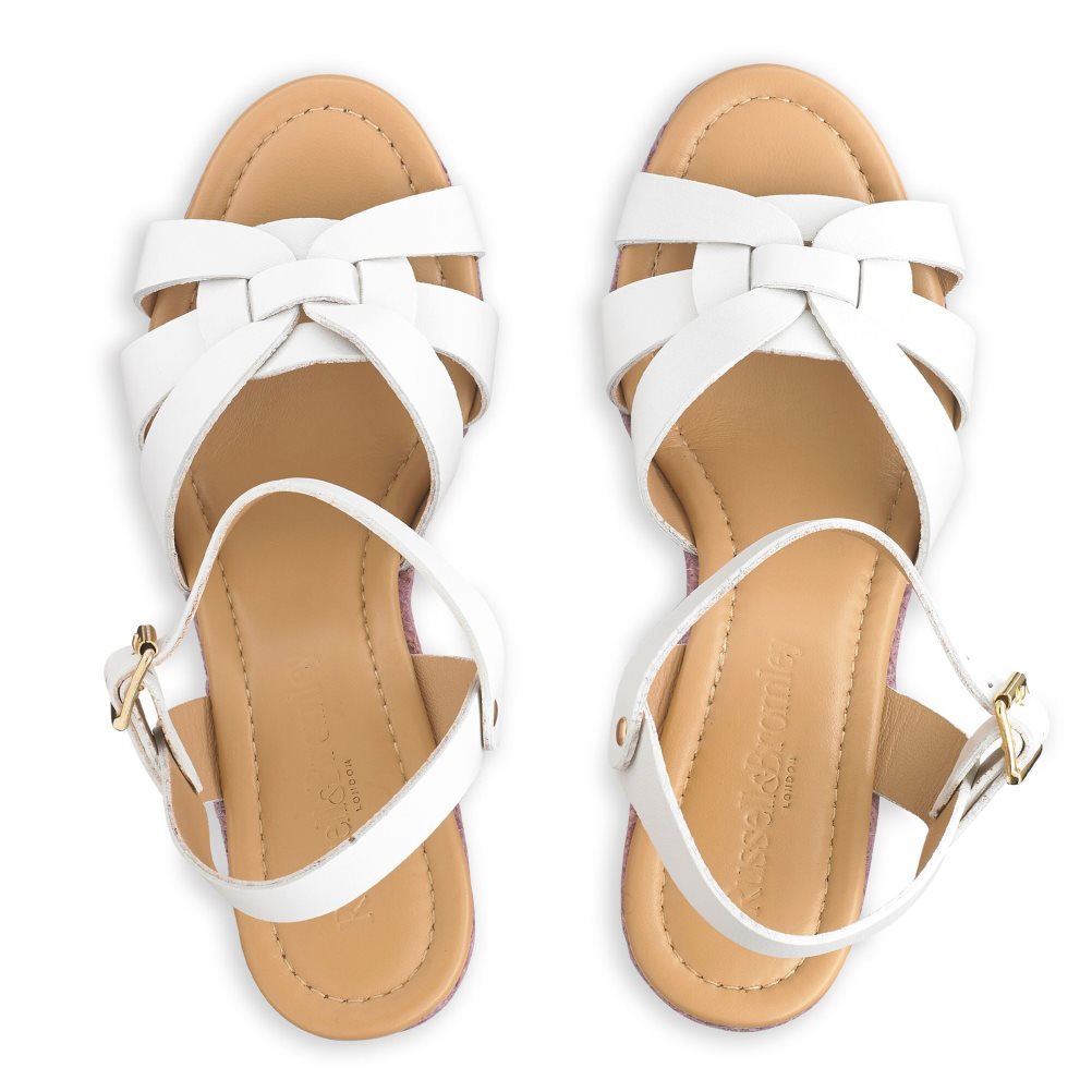 Russell & Bromley Headspin Woven Espadrille Kilklack Dam Vita Olika Färger | KIMDW-2967