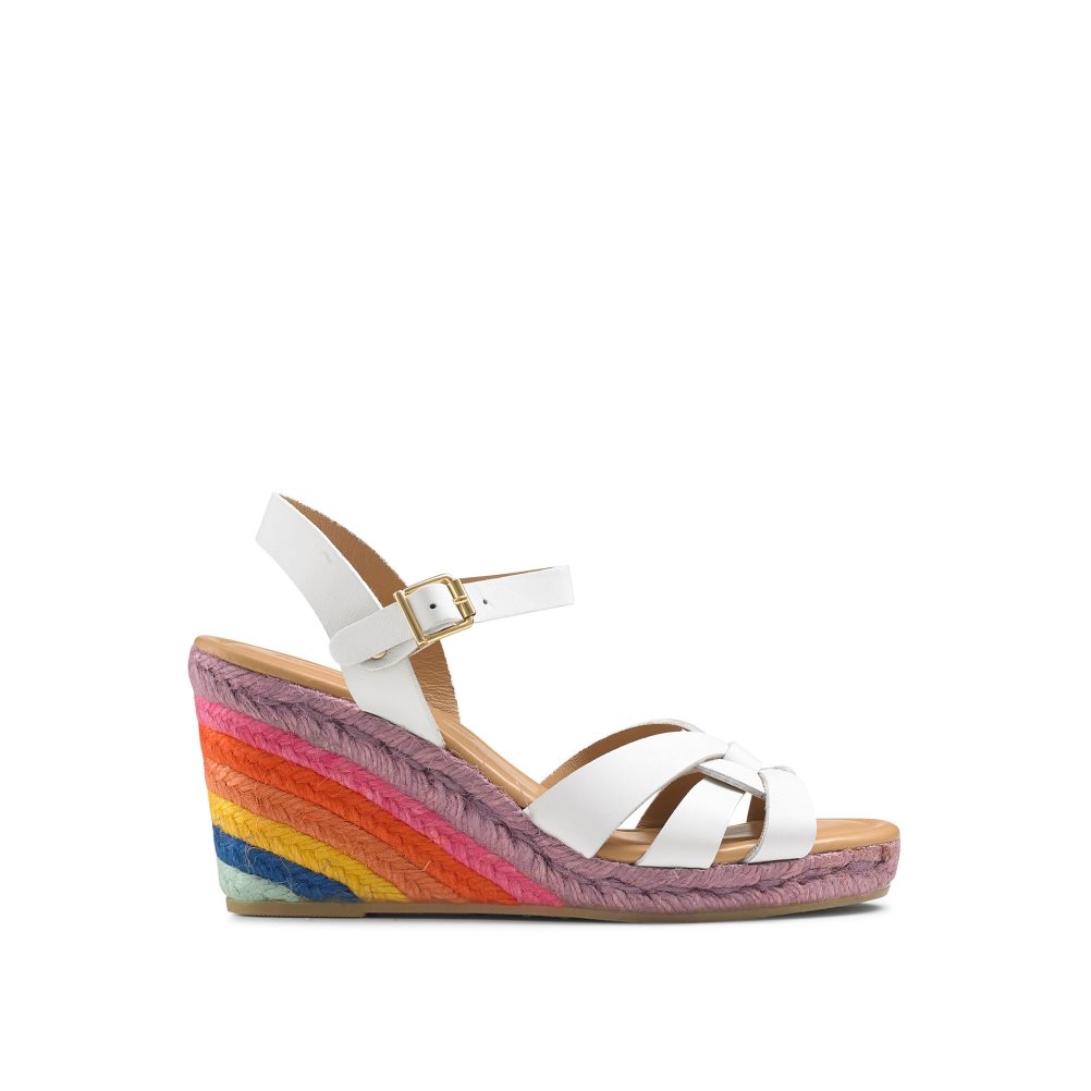 Russell & Bromley Headspin Woven Espadrille Kilklack Dam Vita Olika Färger | KIMDW-2967