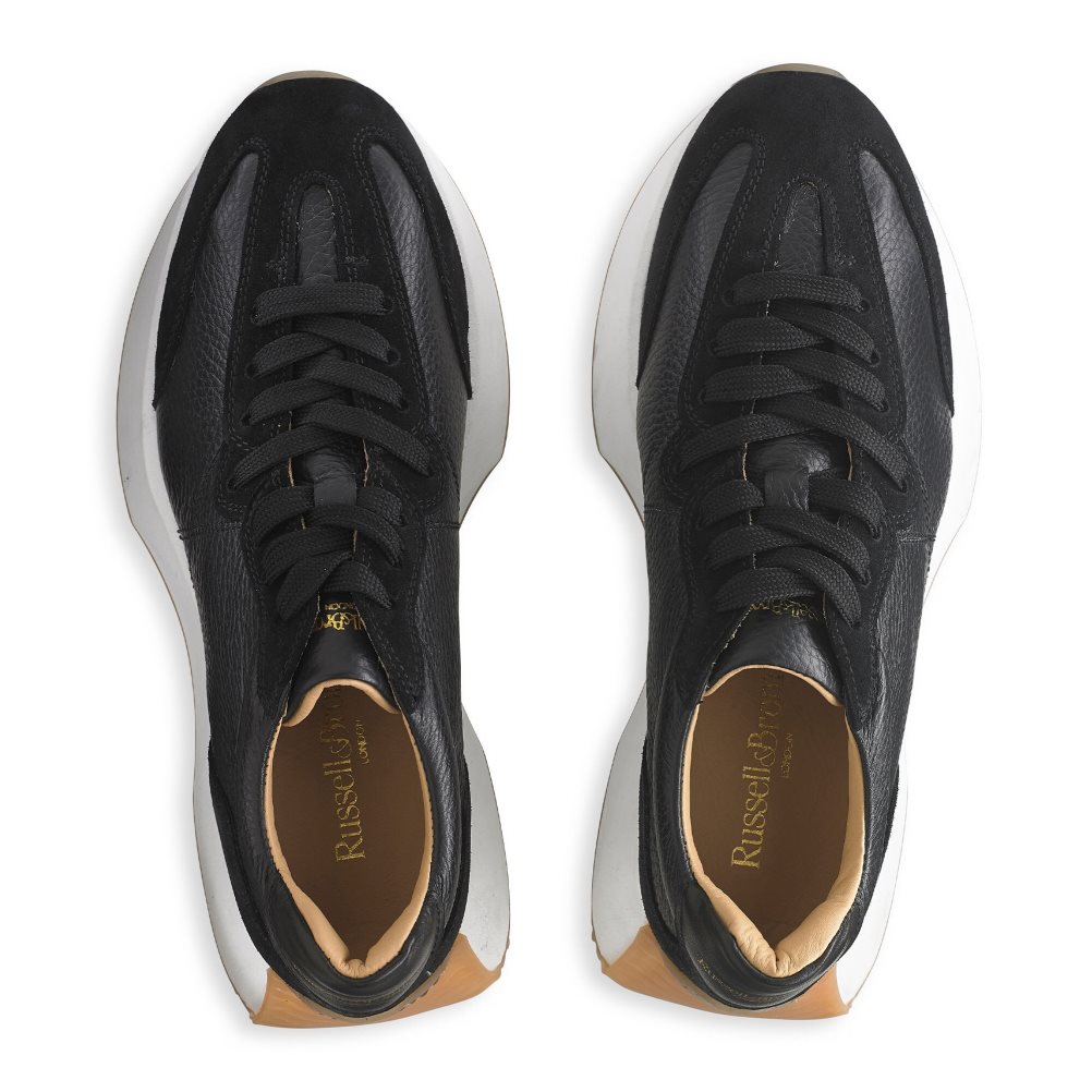 Russell & Bromley Hourglass Flared Sole Sneakers Dam Svarta | FXCEY-5604