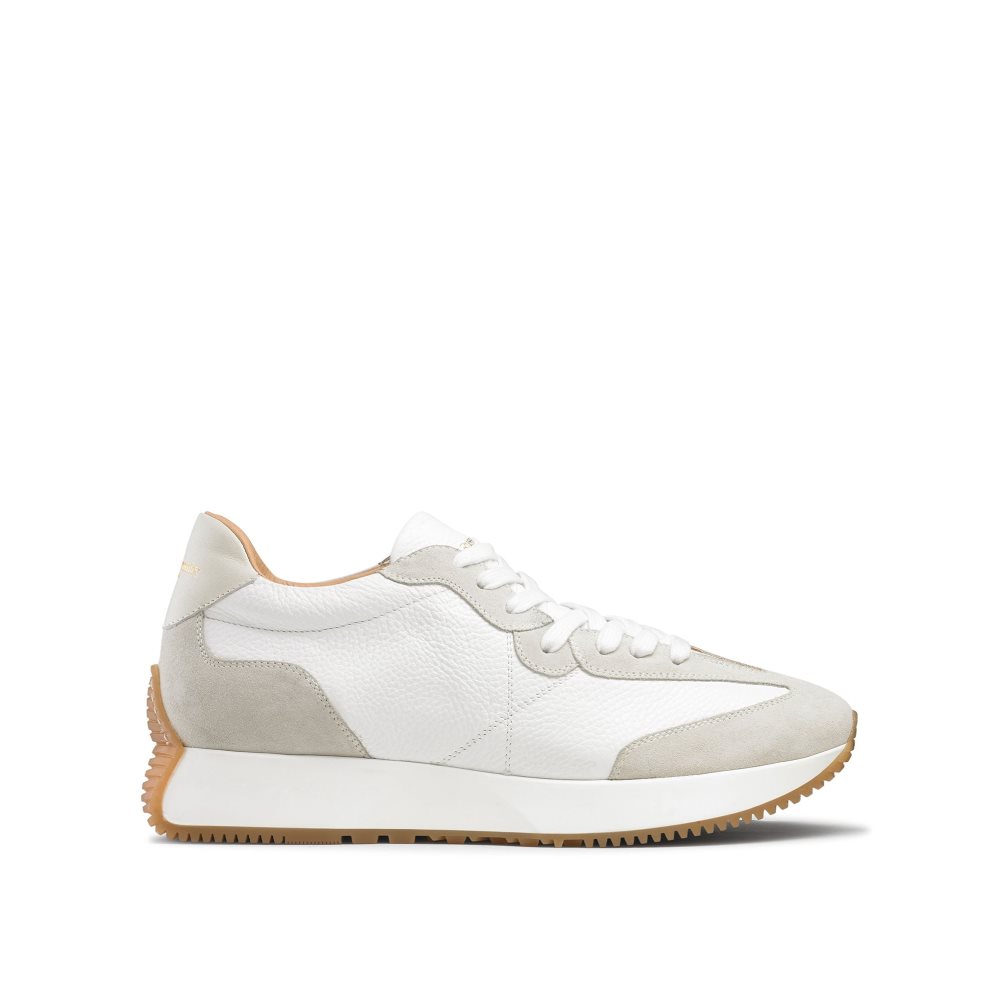 Russell & Bromley Hourglass M Flared Sole Sneakers Herr Vita Grå | JXVPN-3591