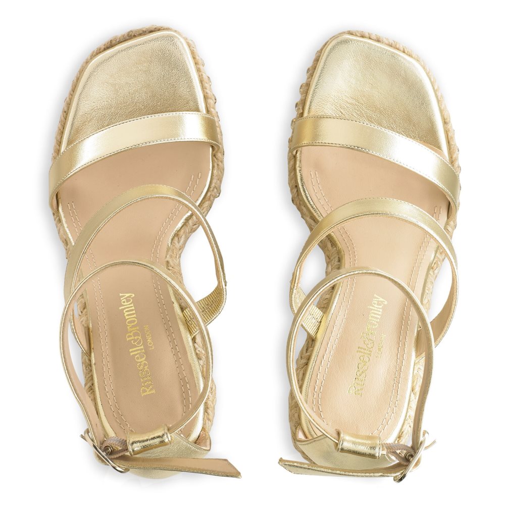 Russell & Bromley Ibiza Espadrille Kilklack Dam Guld | XQACS-6041