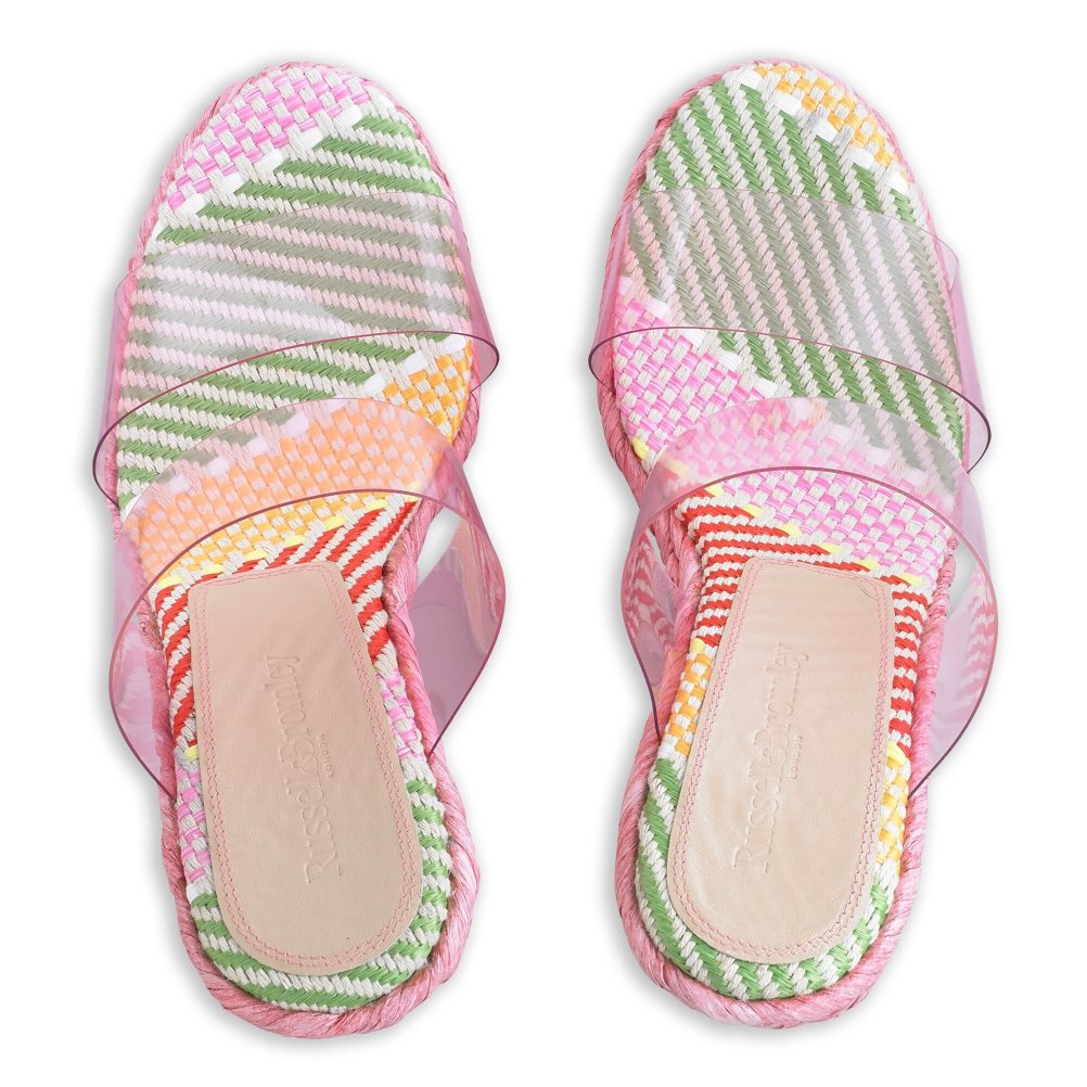 Russell & Bromley Iceberg Perspex Espadrille Kilklack Dam Rosa | MLOVX-3542