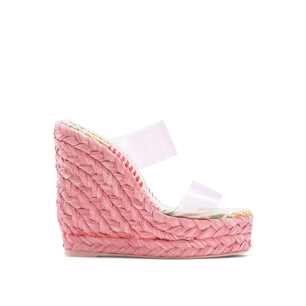 Russell & Bromley Iceberg Perspex Espadrille Kilklack Dam Rosa | MLOVX-3542