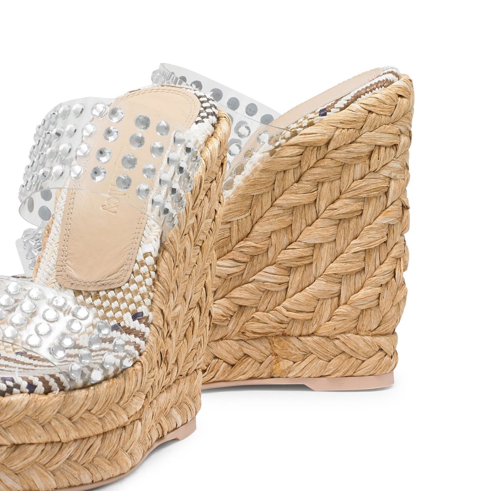 Russell & Bromley Iceberg Perspex Espadrille Kilklack Dam Silver | SPOID-7925