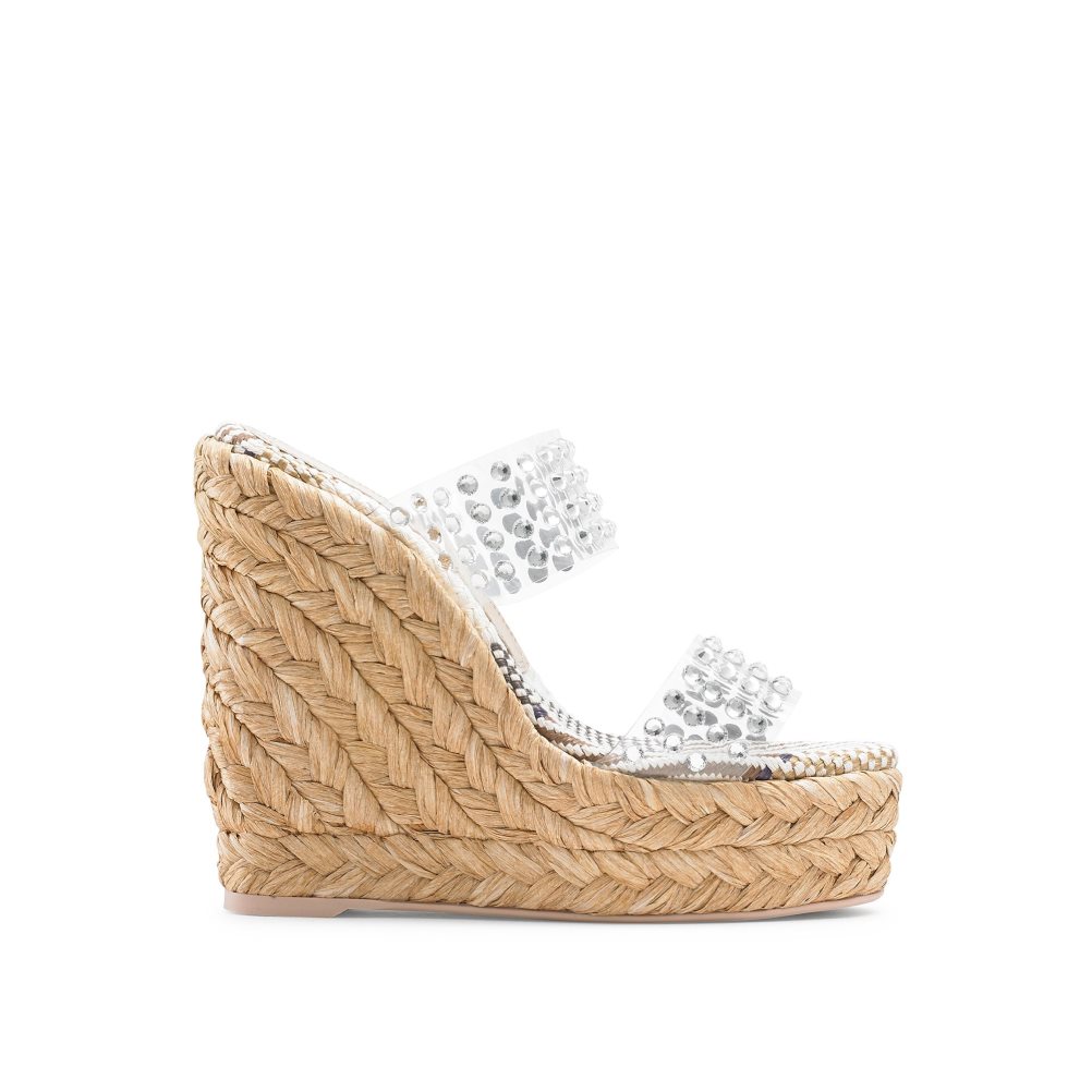 Russell & Bromley Iceberg Perspex Espadrille Kilklack Dam Silver | SPOID-7925