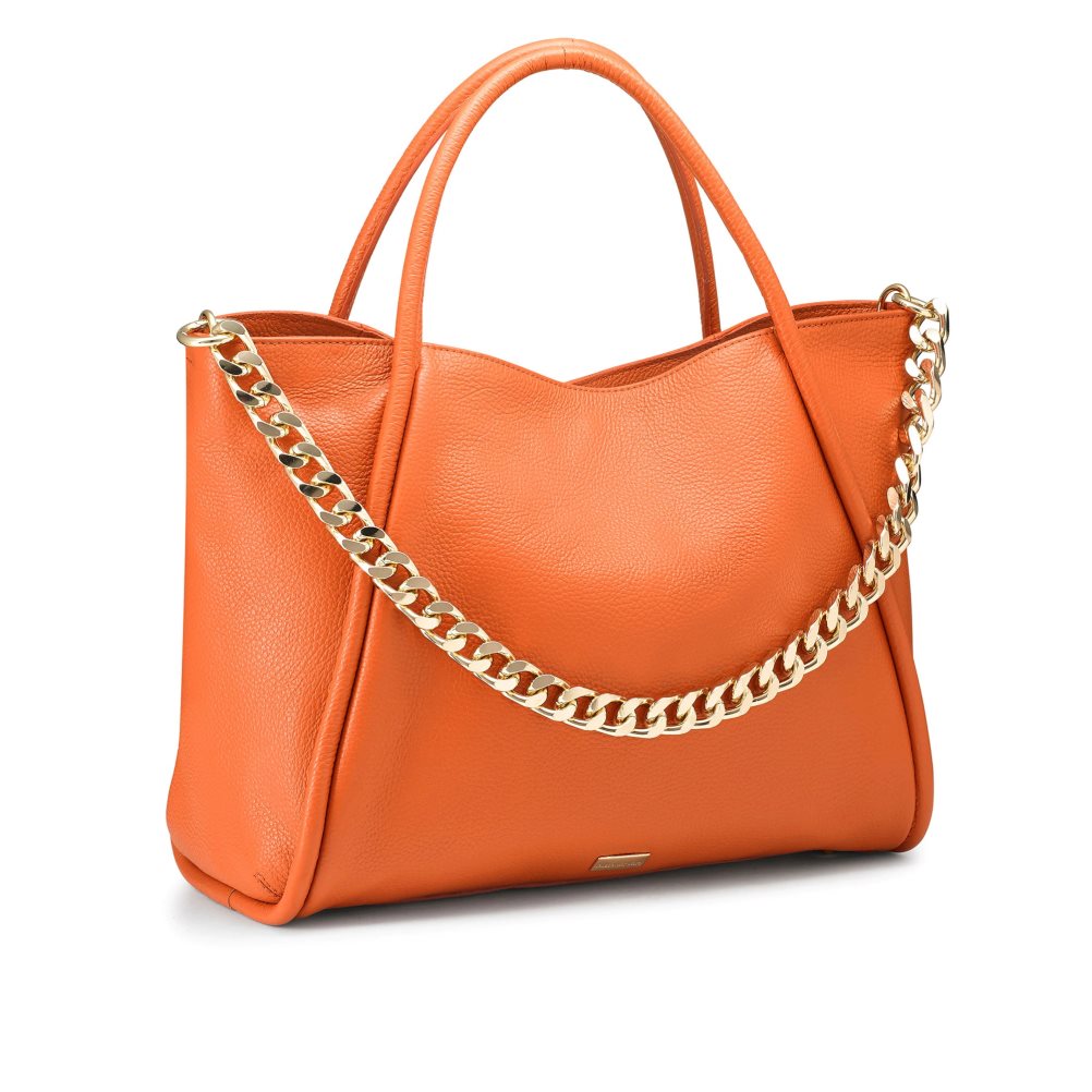 Russell & Bromley Icon Chain East/West Grab Toteväska Dam Orange | NISHY-2967