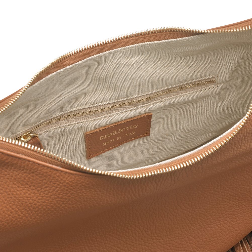 Russell & Bromley Indie Fringed Axelväska Dam Bruna | ZPKUY-3647