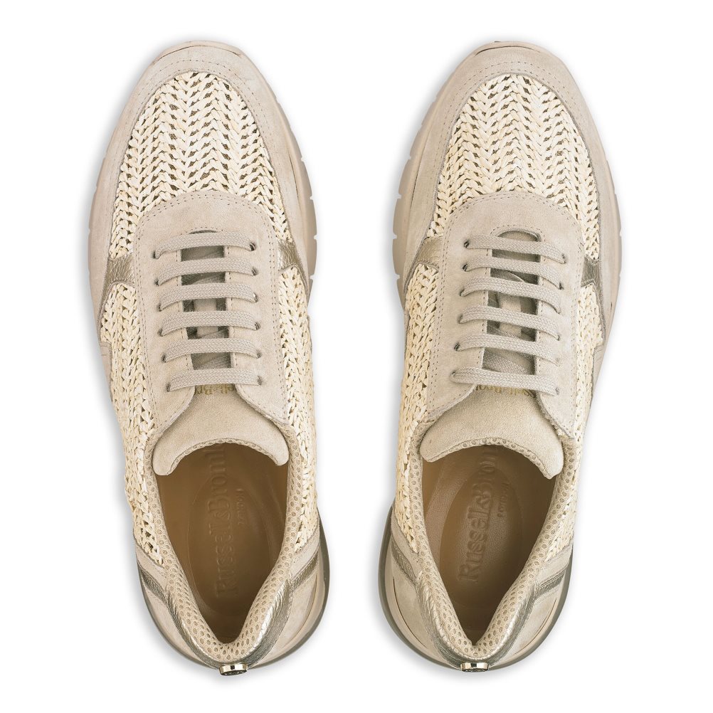 Russell & Bromley Island Hop Raffia Runner Sneakers Dam Grå | VKZBH-4107