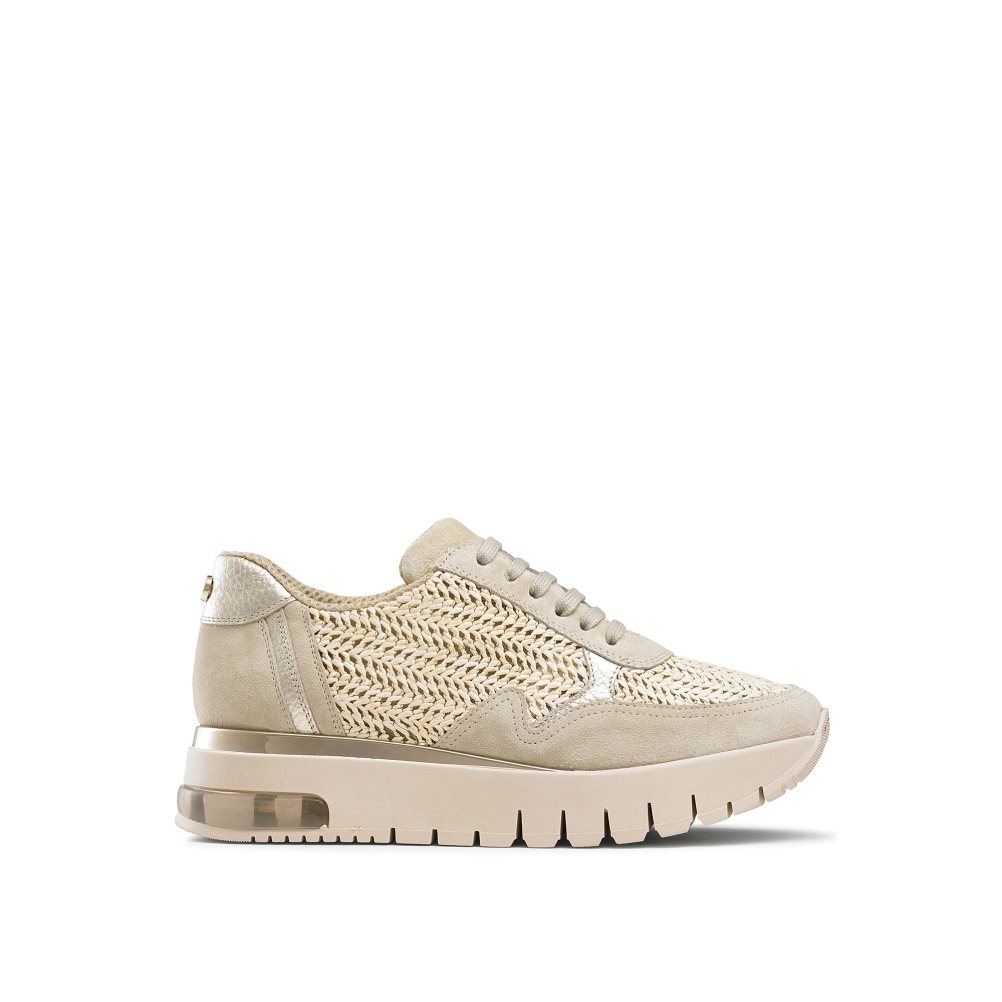 Russell & Bromley Island Hop Raffia Runner Sneakers Dam Grå | VKZBH-4107