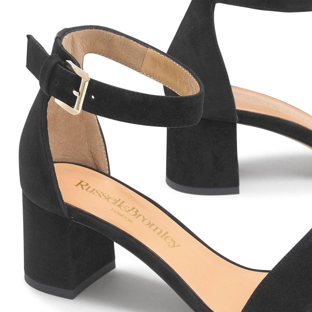 Russell & Bromley Ittakestwo Block Sandaler Klack Dam Svarta | ESHBN-5849