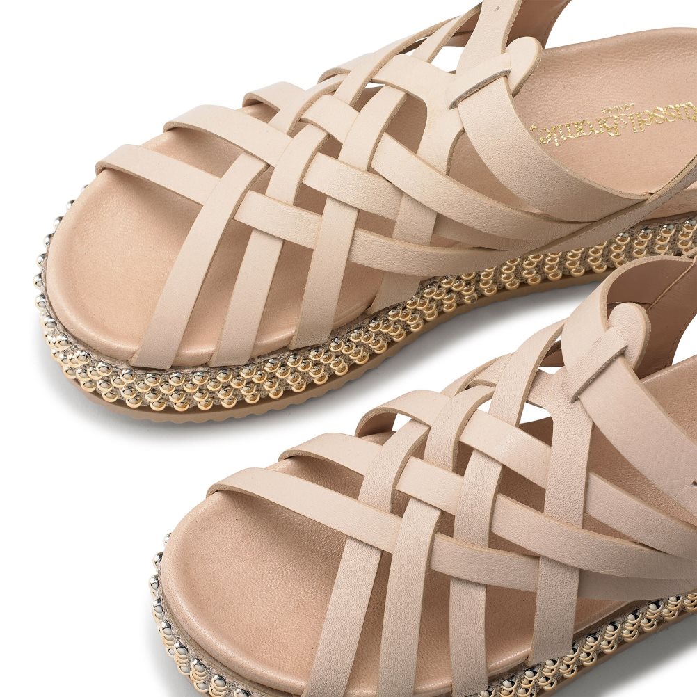 Russell & Bromley Jackpot Fisherman Platta Sandaler Dam Rosa | GRTZD-0923